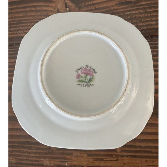 Made in Occupied Japan, Gold Handled Serving Plate, Vintage Handpainted Fruit - Picture 5 of 7